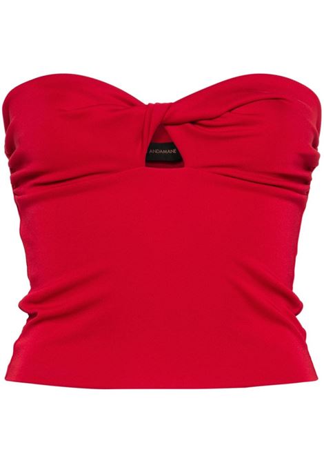 Red Lucille strapless top - women THE ANDAMANE | T150723BTJP073RD
